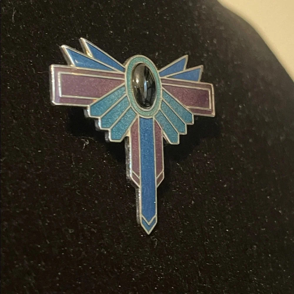 Vintage Roman Art Deco Style Enamel Brooch - Picture 3 of 6